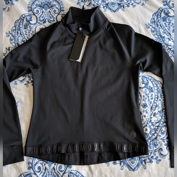 NWT Under Armour long sleeve Black top (S) - Picture 1 of 12